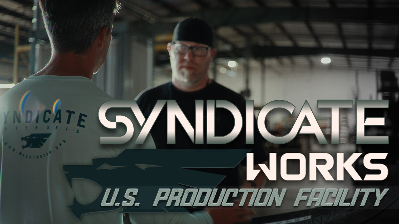 Two men in a factory setting with "Syndicate Works" text overlay.