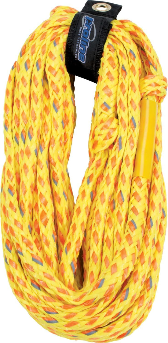 60 ft 4-Rider Safety Tube Rope with bright yellow and orange braided design.