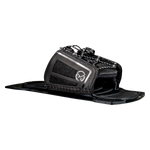 Angled view of Stance 110 ARTP in black highlighting the open-toe design, reinforced stitching, and adjustable laces.