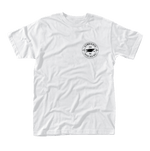 Front view of the Turn T-Shirt White, a white grey short-sleeve tee with a small Syndicate Water Skis logo on the chest.