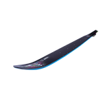 Side angle of the Future Omni Monster 2023 water ski showcasing its rocker profile and black top surface.